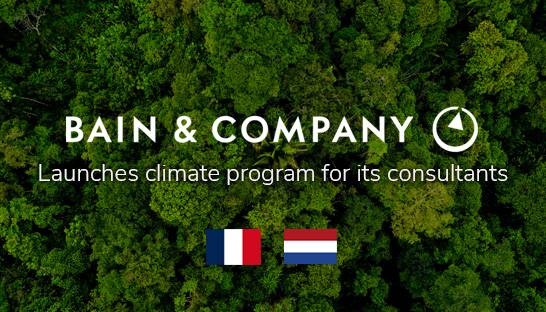 Bain offers sustainability program to French and Dutch teams