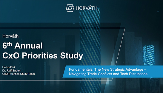 Horváth CxO Study reveals the top priorities of business leaders