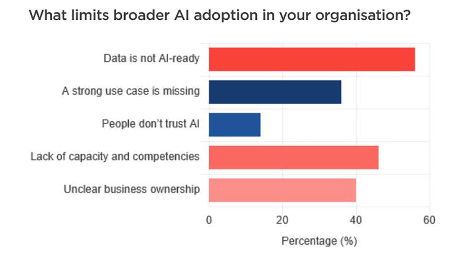 What limits broader AI adoption in your organisation What limits broader AI adoption in your organisation